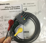Cables reutilizables y Leadsets 3 de Efficia ECG - referencia 989803160681 del IEC de la broche de la ventaja