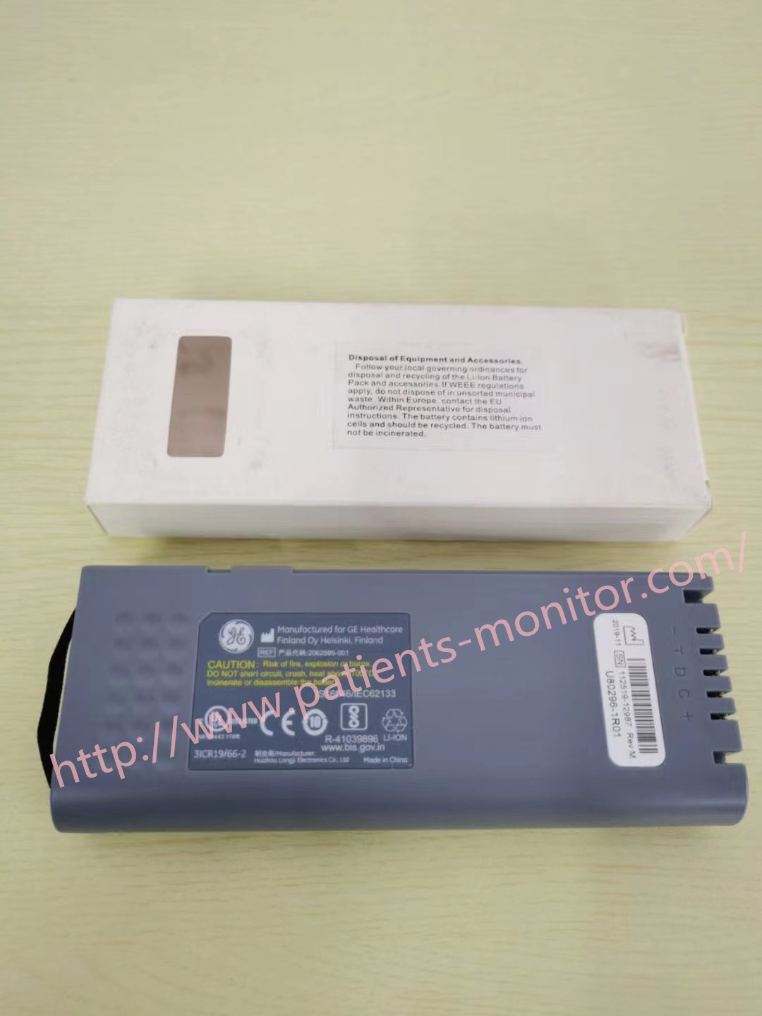 Litio recargable Ion Battery 10.8V 3.80Ah 41Wh 2062895-001 FLEX-3S2P modelo del monitor paciente de GE B450