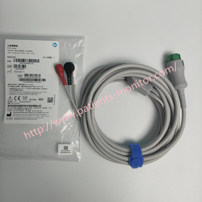 EA6231B PN 040-000965-00 Mindray 12Pin 3-Led ECG Cable AHA Snap