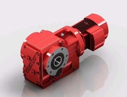 Velocidad adaptada helicoidal Reductor del motor del cartabón con las piezas rojas de la transmisión de poder del eje