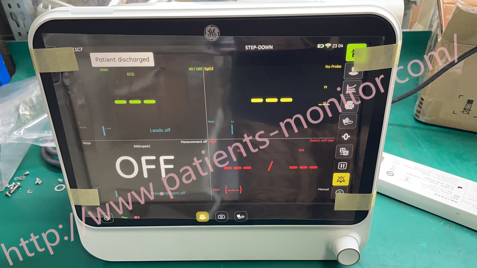 Reparación original del monitor paciente Spo2 ECG NIBP de la atención sanitaria B125 de GE